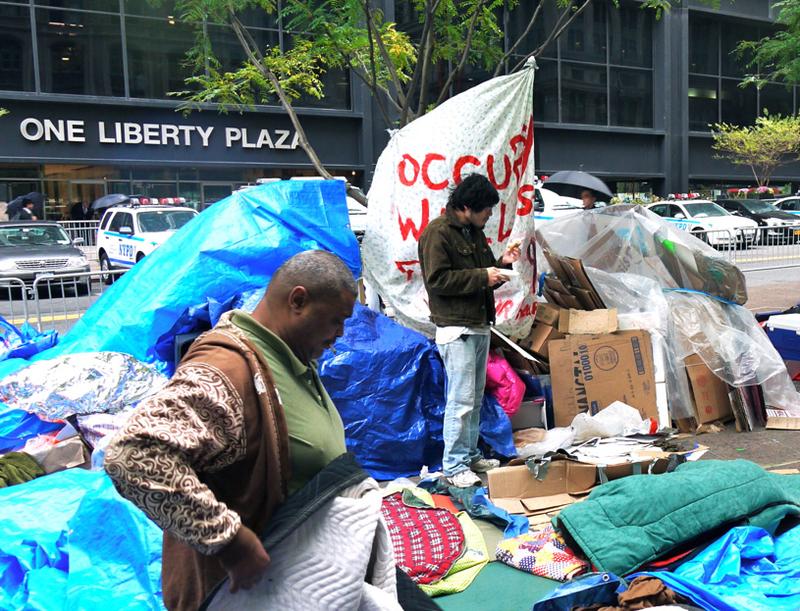 Occupy Wall Street protesters at Zuccotti Park
